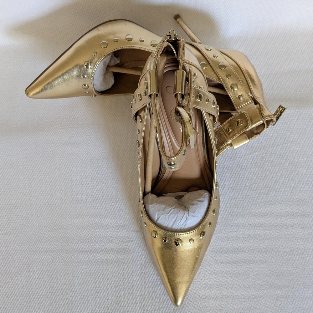 Jessica Simpson Gold Studded Women's Stilettos